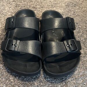 Birkenstock Black Two-Strap Sandals